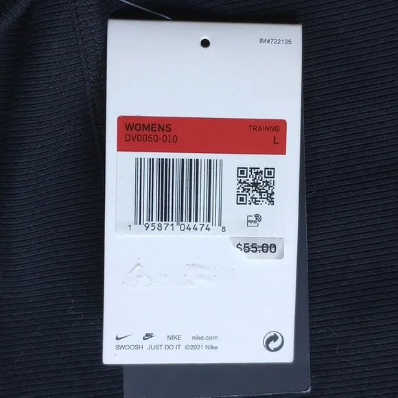 NWT Nike One Luxe Dri-Fit Ribbed Training Top L DV0050 Tight Sports Bra - Picture 5 of 6